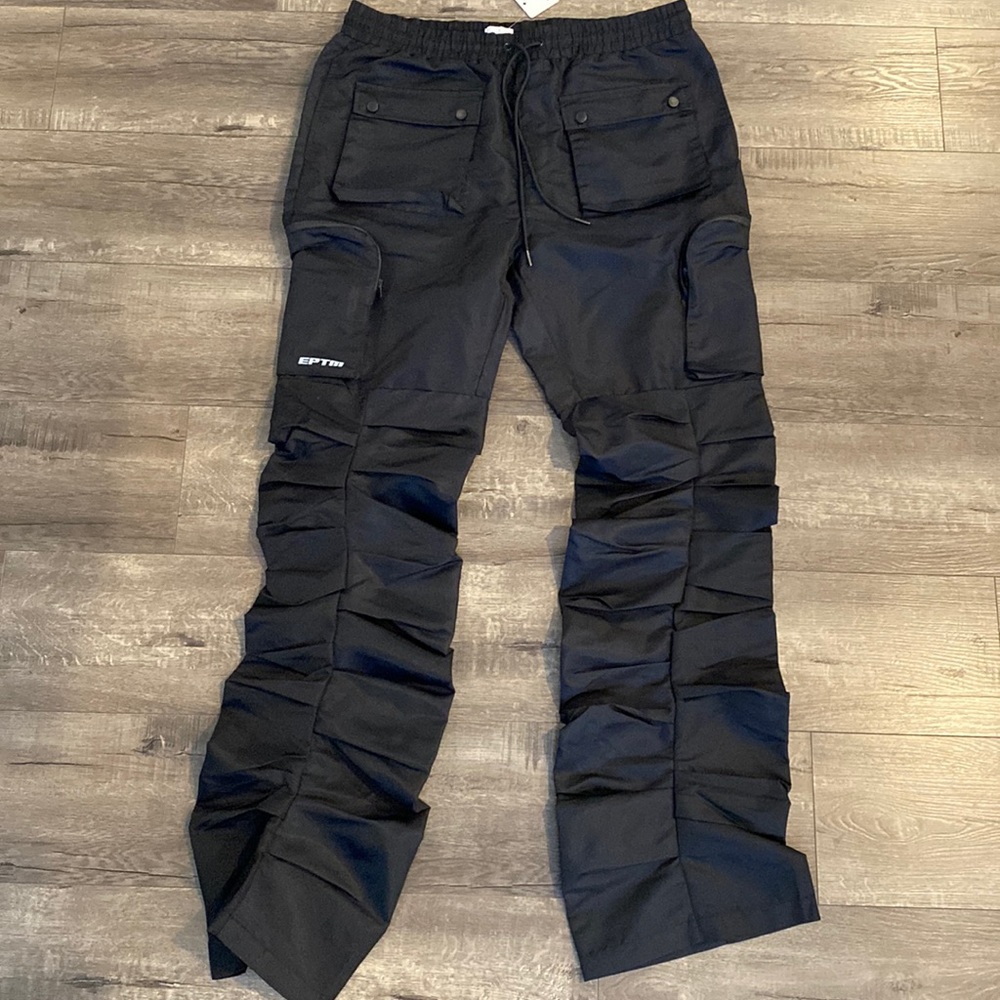EPTM Stacked Black Cargo Pants Size 3XL